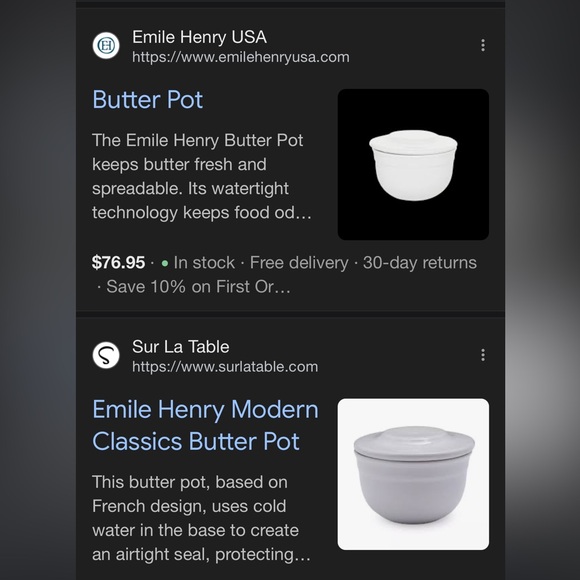 Emile Henry golden yellow butter pot - Picture 11 of 11